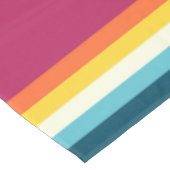 ピンクとブルーシェードストライプ テーブルクロス (アングル)