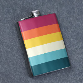 ピンクとブルーシェードストライプ フラスク