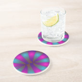 ピンクとブルードーナツ コースター (側面)