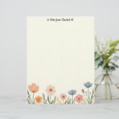 ピンクとブルーパステルの花 レターヘッド (スタンド正面)