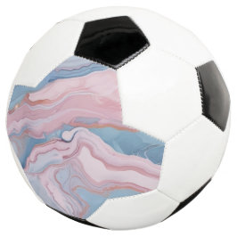 ピンクとブルーパステルマーブル | サッカーボール