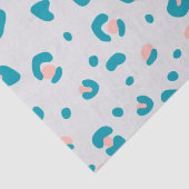 ピンクとブルーヒョウのパターン 薄葉紙 (詳細)