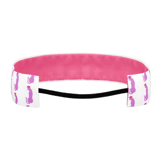 ピンクとブルーヒョウの卒業式 アスレチックヘッドバンド (裏面)