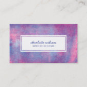 ピンクとブルー転がのインクモダン 名刺 (正面)