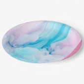 ピンクとブルー ペーパープレート (アングル)