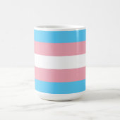 ピンクとブルー·マストライプのグ コーヒーマグカップ (中央)
