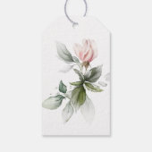 ピンクとプラムの植物性チャーム結婚ズ ギフトタグ (裏面)