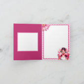 ピンクとプリティな花の乳がん サンキューカード (内部)