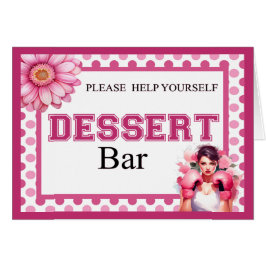 ピンクとプリティな花柄の乳がんデザートバー