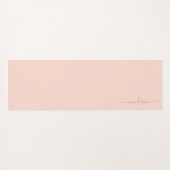 ピンクとベージュ |水彩フラワーズモノグラム ヨガマット (裏面(横))