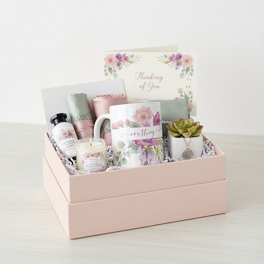 ピンクとペ peachの水彩花柄オーダーメイド コーヒーマグカップ