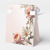 ピンクとホワイトのお花の装飾ボックス フェイバーボックス (裏面サイド)
