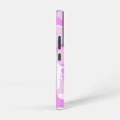 ピンクとホワイトのカモフラージュ SAMSUNG GALAXYケース (右側面)