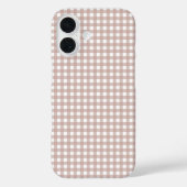 ピンクとホワイトのギンガムチェック柄 Case-Mate iPhoneケース (裏面)