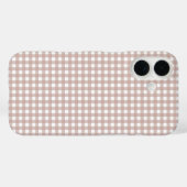 ピンクとホワイトのギンガムチェック柄 Case-Mate iPhoneケース (裏面 (横))