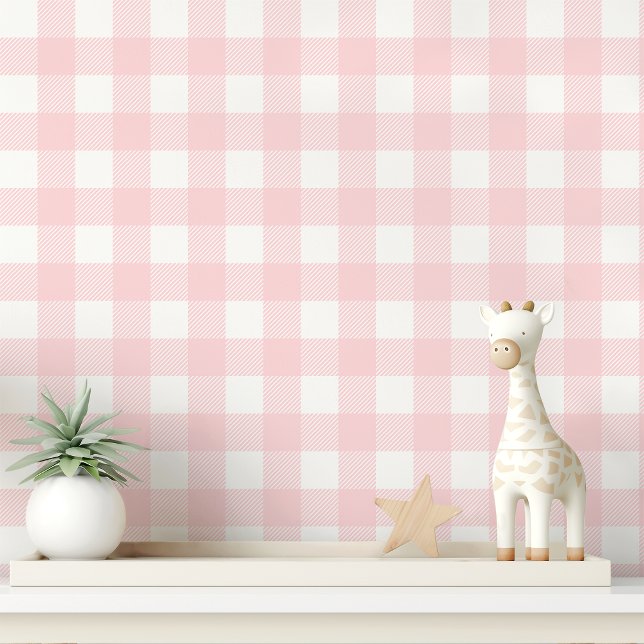 ピンクとホワイトのギンガムチェック 壁紙 (クリエイターアップロード済み)