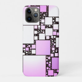 ピンクとホワイトのスクエアダンスiPhone/iPadケース iPhone 11 Proケース