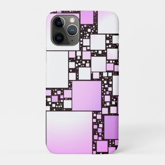 ピンクとホワイトのスクエアダンスiPhone/iPadケース Case-Mate iPhoneケース (裏)