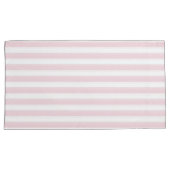 ピンクとホワイトのストライプピラローケース 枕カバー (正面右)