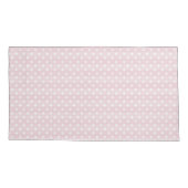 ピンクとホワイトのストライプピラローケース 枕カバー (裏面-左)