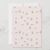 ピンクとホワイトのデイジー ベビーシャワー 招待状 (裏面)