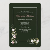 ピンクとホワイトのドゴウデン キンセアニエラ 招待状 (裏面)