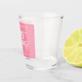 ピンクとホワイトのバチェロレッテパーティー ショットグラス (右)