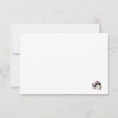 ピンクとホワイトのフローラ結婚カトリックの応答カード 出欠カード (裏面)