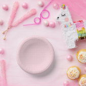 ピンクとホワイトのベビージオグラフィック ペーパーボウル (パーティー)