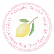 ピンクとホワイトのポジターノのレモン 返送先住所