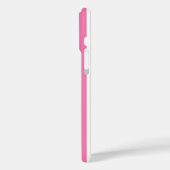 ピンクとホワイトのモノグラムストライプ Case-Mate iPhoneケース (裏面 / 左)