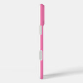 ピンクとホワイトのモノグラムストライプ Case-Mate iPhoneケース (裏面 / 右)