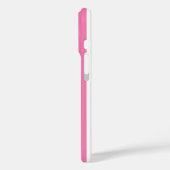 ピンクとホワイトのモノグラムストライプ Case-Mate iPhoneケース (裏面 / 左)