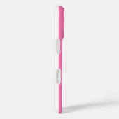ピンクとホワイトのモノグラムストライプ Case-Mate iPhoneケース (裏面 / 右)