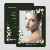 ピンクとホワイトのヤマボウシ キンセアニエラの招待状 招待状 (正面/裏面)