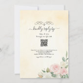 ピンクとホワイトのローズ ダスキー ブルームス 招待状 (裏面)