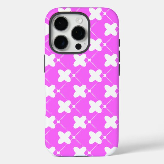 ピンクとホワイトの柄デザイン Case-Mate iPhoneケース (裏面)