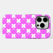 ピンクとホワイトの柄デザイン Case-Mate iPhoneケース (裏面 (横))
