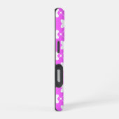ピンクとホワイトの柄デザイン iPhoneケース (右側面)