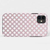 ピンクとホワイトの水玉模様 Case-Mate iPhoneケース (裏面(横))
