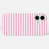 ピンクとホワイトの縦ストライプ 模様デザイン Case-Mate iPhoneケース (裏面 (横))