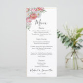 ピンクとホワイトの芍薬の結婚式 メニュー (スタンド正面)