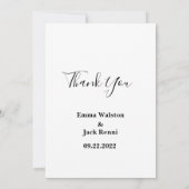 ピンクとホワイトの花と緑のウェディング招待状 招待状 (裏面)