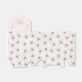 ピンクとホワイトの花のベビーシャワー フェイバーボックス (折り畳みなし)