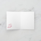 ピンクとホワイトの花ローズのシノワズリーパターン カード (内部)