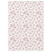 ピンクとホワイトウォーターのカラーベーカリーデザート テーブルクロス (正面)