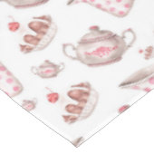 ピンクとホワイトウォーターのカラーベーカリーデザート テーブルクロス (アングル)