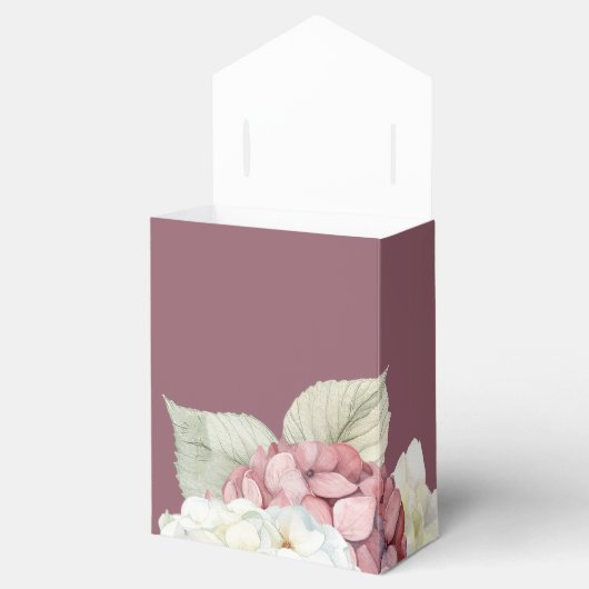 ピンクとホワイトウォーターの色あじさい花オン赤面 フェイバーボックス (オープン)