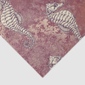 ピンクとホワイトシーホースのデクページティッシュペーパー 薄葉紙 (詳細)