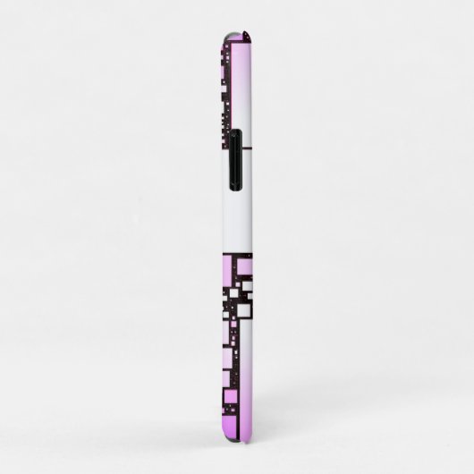 ピンクとホワイトスクエア踊りiPhone/iPadケース Case-Mate iPhoneケース (裏面/右)